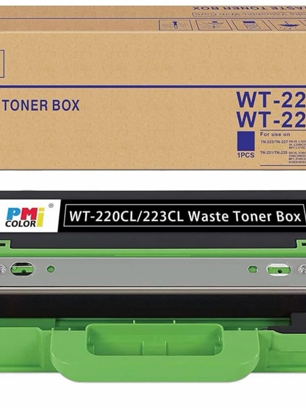 Brother WT-220CL Waste Toner Box in Black and Green